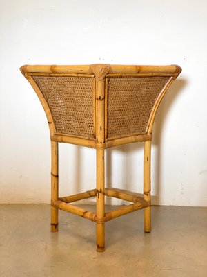 Austrian Straw and Bamboo Side Tables, 1970s, Set of 2-NPC-1175330