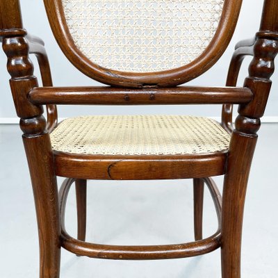 Austrian Straw and Wood Chairs from Thonet, 1900s, Set of 3-GDD-1416752