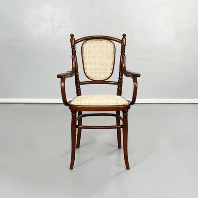 Austrian Straw and Wood Chairs from Thonet, 1900s, Set of 3-GDD-1416752