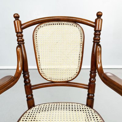 Austrian Straw and Wood Chairs from Thonet, 1900s, Set of 3-GDD-1416752