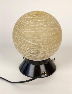 Austrian Table Lamp with Bakelite Base and Glass Ball, 1930s-BAF-763473