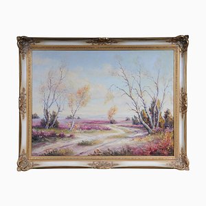 Autumn Landscape, 20th Century, Oil on Canvas, Framed-FLW-1402220