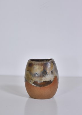 Axella Organic Stoneware Vase in Earth Colors by Aksel Larsen, Denmark, 1970s-WRF-811978