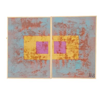 Ayub, Diptych, 21st Century, Mixed Media on Wood-TCS-1774537