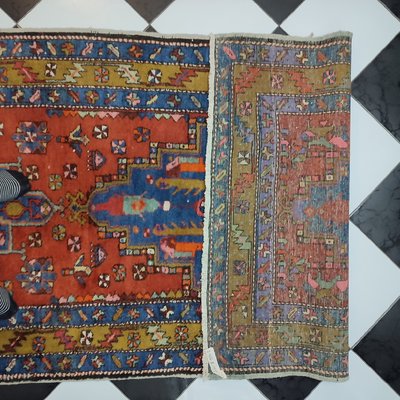 Azerbaijan Runner Rug with 3 Geometric Medallions, 1950s-YGE-1113209