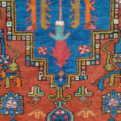 Azerbaijan Runner Rug with 3 Geometric Medallions, 1950s-YGE-1113209