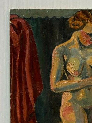 B. de Chateau Thierry, Nude Woman, Oil on Panel, 1930s-QKG-1383279