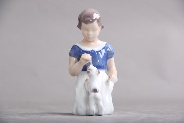 B&G 2316 Girls With Small Dogs Figurine from Bing & Grondahl-DQ-1351015