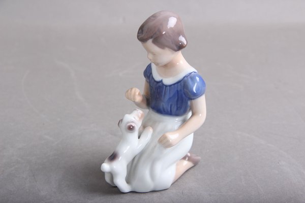 B&G 2316 Girls With Small Dogs Figurine from Bing & Grondahl-DQ-1351015