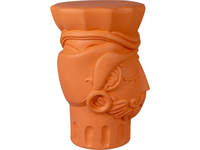 SELETTI - TERRACOTTA TESTA DI MORO MAN STOOL