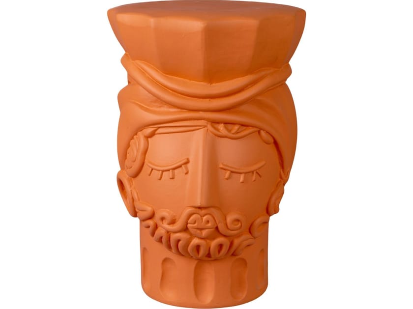 SELETTI - TERRACOTTA TESTA DI MORO MAN STOOL