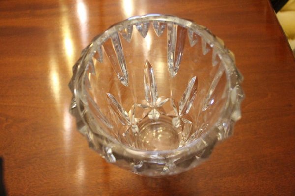 Baccarat Cut Clear Crystal Vase, 1970s-YF-1427633