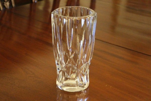 Baccarat Cut Clear Crystal Vase, 1970s-YF-1427633