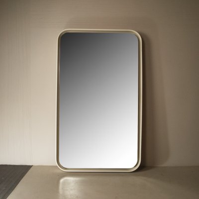 Backlit Mirror with Curved Wooden Frame-JQO-1184508