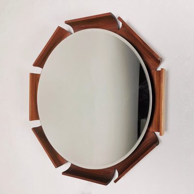 Backlit Teak Mirror by Isa Bergamo, 1960s-PRS-1056512