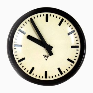 Bakelite Railway Clock from Pragotron, 1950s-WVS-1287002