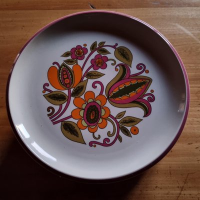 Bali Flat Plates from Boch, Belgium, 1970s, Set of 12-GSF-1806351