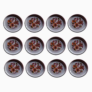 Bali Flat Plates from Boch, Belgium, 1970s, Set of 12-GSF-1806351