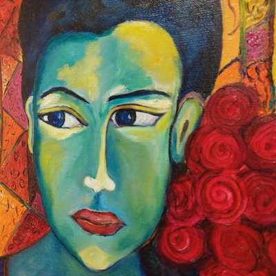 Balinese Beauty, 1990s, Acrylic Painting-ALF-2033588