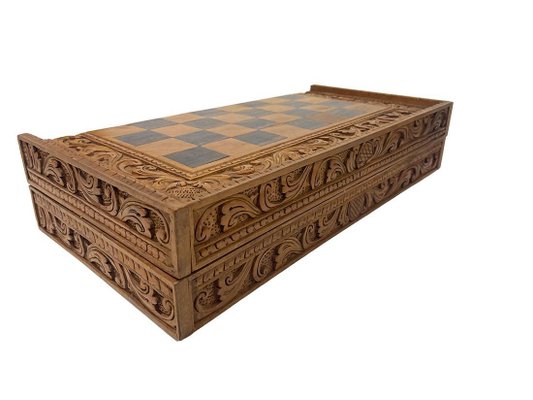 Balinese Chess Set in Box, 20th Century, Set of 33-UCH-1700770