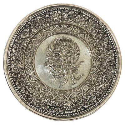 Balinese Yogya Silver Plate with Garuda Bird-UCH-1734576