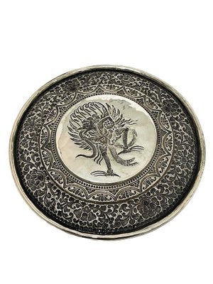 Balinese Yogya Silver Plate with Garuda Bird-UCH-1734576