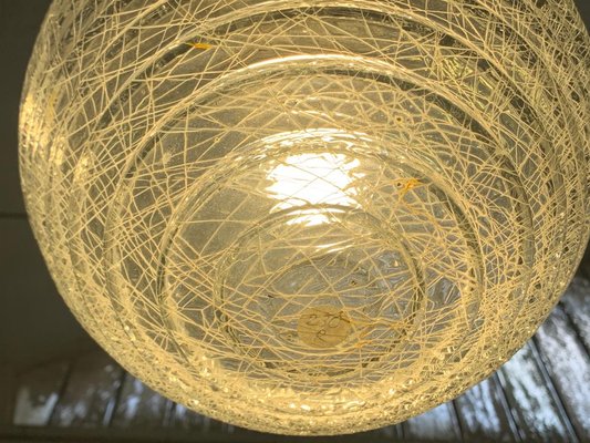 Ball Ceiling Lamps with Multi-Strands Engraving Effect, 1970s, Set of 2-IJR-877375