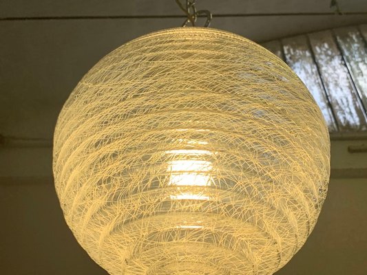 Ball Ceiling Lamps with Multi-Strands Engraving Effect, 1970s, Set of 2-IJR-877375