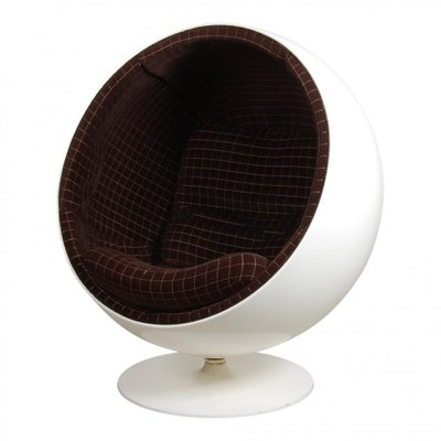 Ball Chair with Brown Fabric by Eero Aariona, 1990s-MTD-1407136