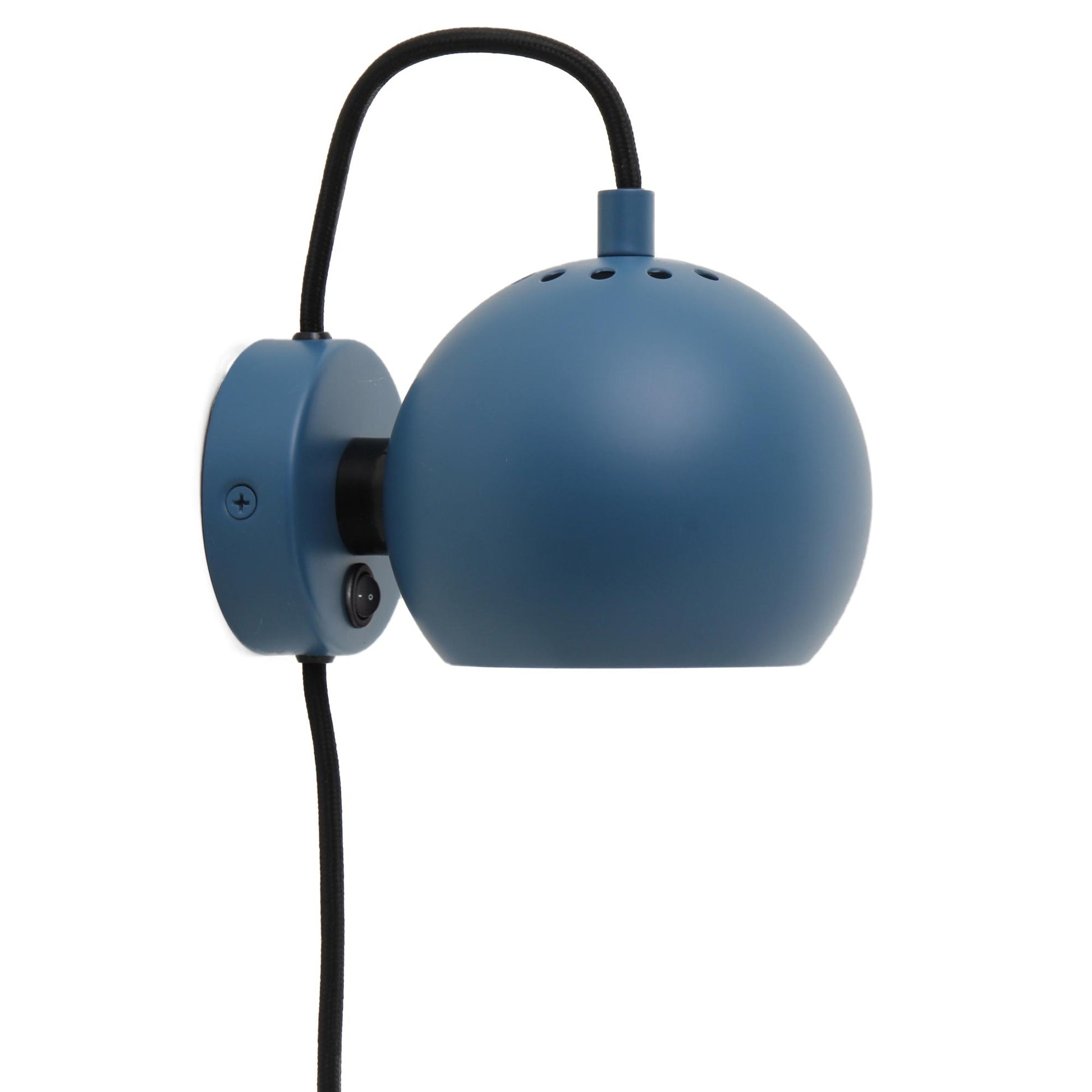 Ball Wall Lamp by Frandsen #Matt Petroleum Blue