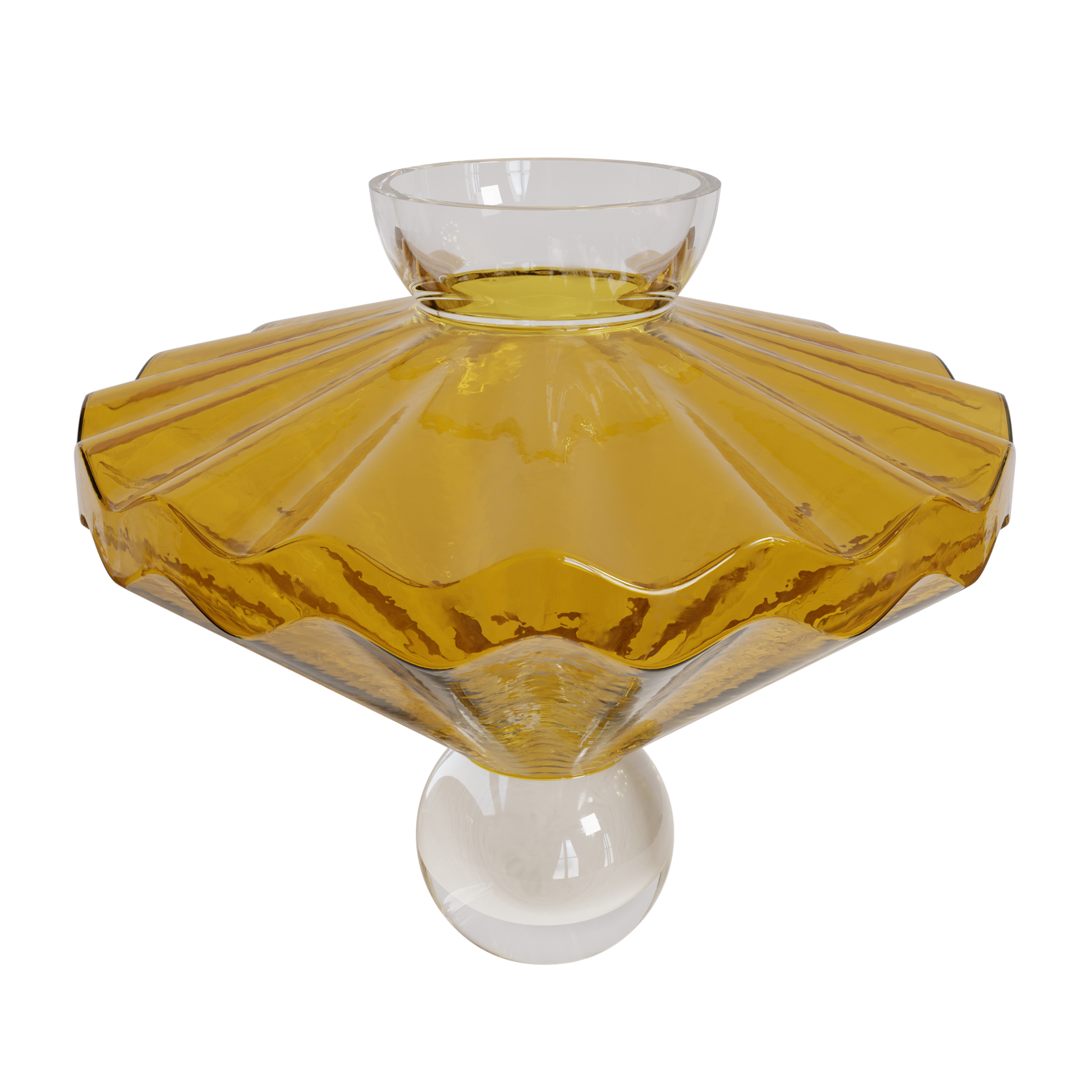 Ballerina Glass Vase by Stori #Yellow