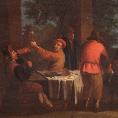 Bamboccianti School Artist, Genre Scene, 1650, Oil on Canvas, Framed-RP-1806067