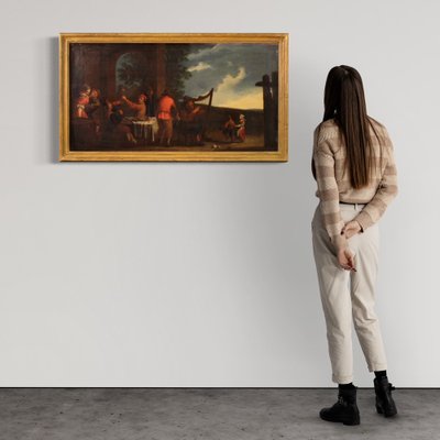 Bamboccianti School Artist, Genre Scene, 1650, Oil on Canvas, Framed-RP-1806067