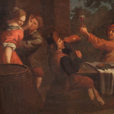 Bamboccianti School Artist, Genre Scene, 1650, Oil on Canvas, Framed-RP-1806067