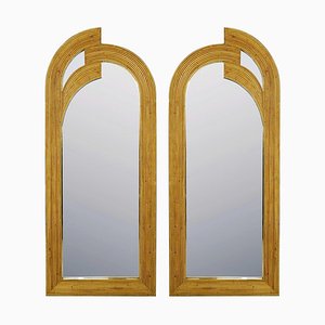 Bamboo and Brass Italian Mirrors, Set of 2-FGA-1002369