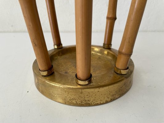 Bamboo and Brass Umbrella Stand, Germany, 1960s-RDS-1418624