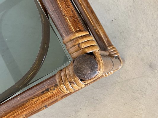 Bamboo and Glass Tables, 1970s, Set of 2-NPC-1700606