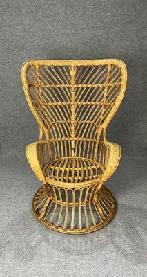 Bamboo and Rattan Armchair, Italy, 1950-ZST-1752620