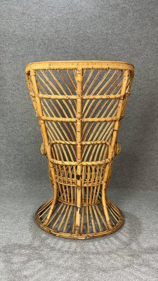 Bamboo and Rattan Armchair, Italy, 1950-ZST-1752620