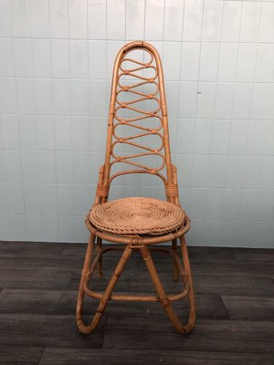 Bamboo and Rattan Chair, 1960s-FOV-1756061