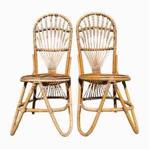 Bamboo and Rattan Chairs by Dirk Van Sliedregt for Rohe Noordwolde, 1955, Set of 2-SDV-2014797