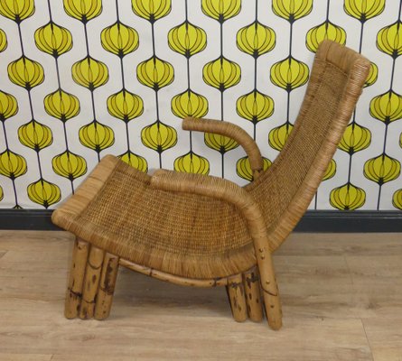 Bamboo and Rattan Lounge Chair from Arco, 1960s-AFE-1811823