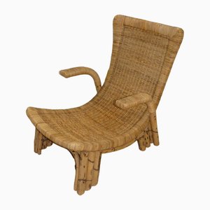 Bamboo and Rattan Lounge Chair from Arco, 1960s-AFE-1811823