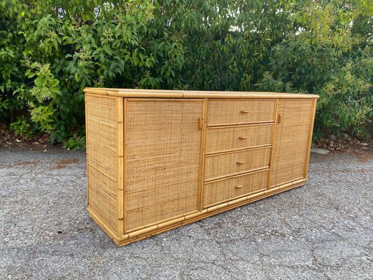 Bamboo and Rattan Sideboard, 1970-KKZ-1814332