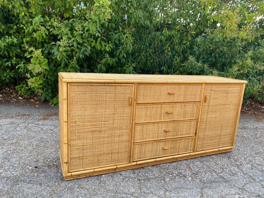 Bamboo and Rattan Sideboard, 1970-KKZ-1814332