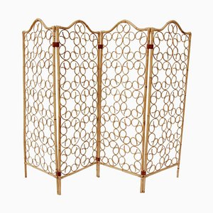 Bamboo and Wicker Room Divider, 1960s-CGZ-1789629