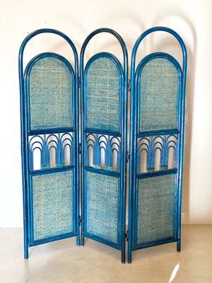 Bamboo and Wicker Room Divider, 1980s-NPC-1180513