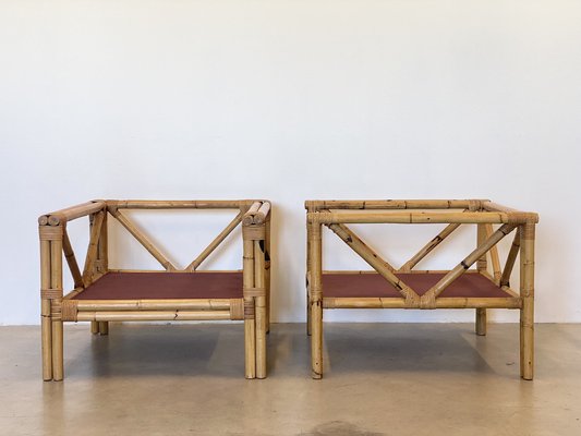 Bamboo Armchairs, 1970s, Set of 2-NPC-1821207