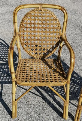 Bamboo Armchairs, 1970s, Set of 2-RAQ-1433207