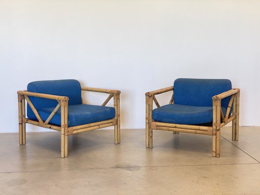 Bamboo Armchairs, 1970s, Set of 2-NPC-1821207